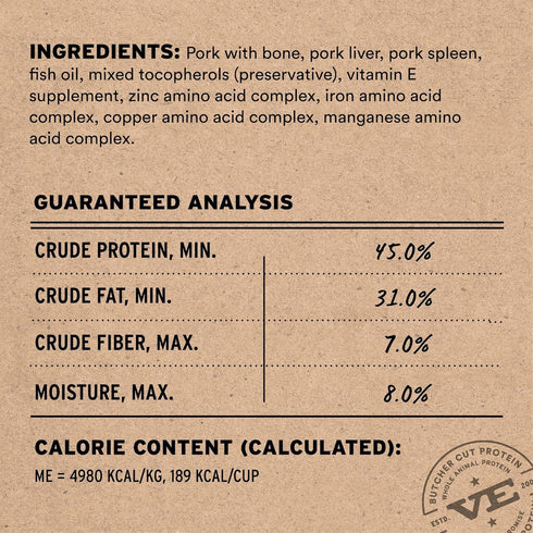 Vital Essentials Freeze Dried Soft Nibs Pork Raw Cat Food 12oz - Poudre Pet & Feed Supply 3